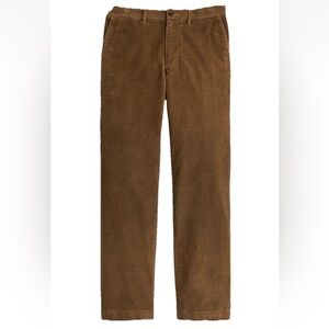 J. Crew Khaki Preppy Wide Stretch Corduroy Classic Straight Pants Size 32 X 29